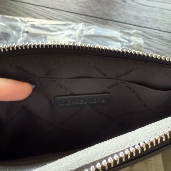 NWT Michael Kors large jetset studded black wristlet